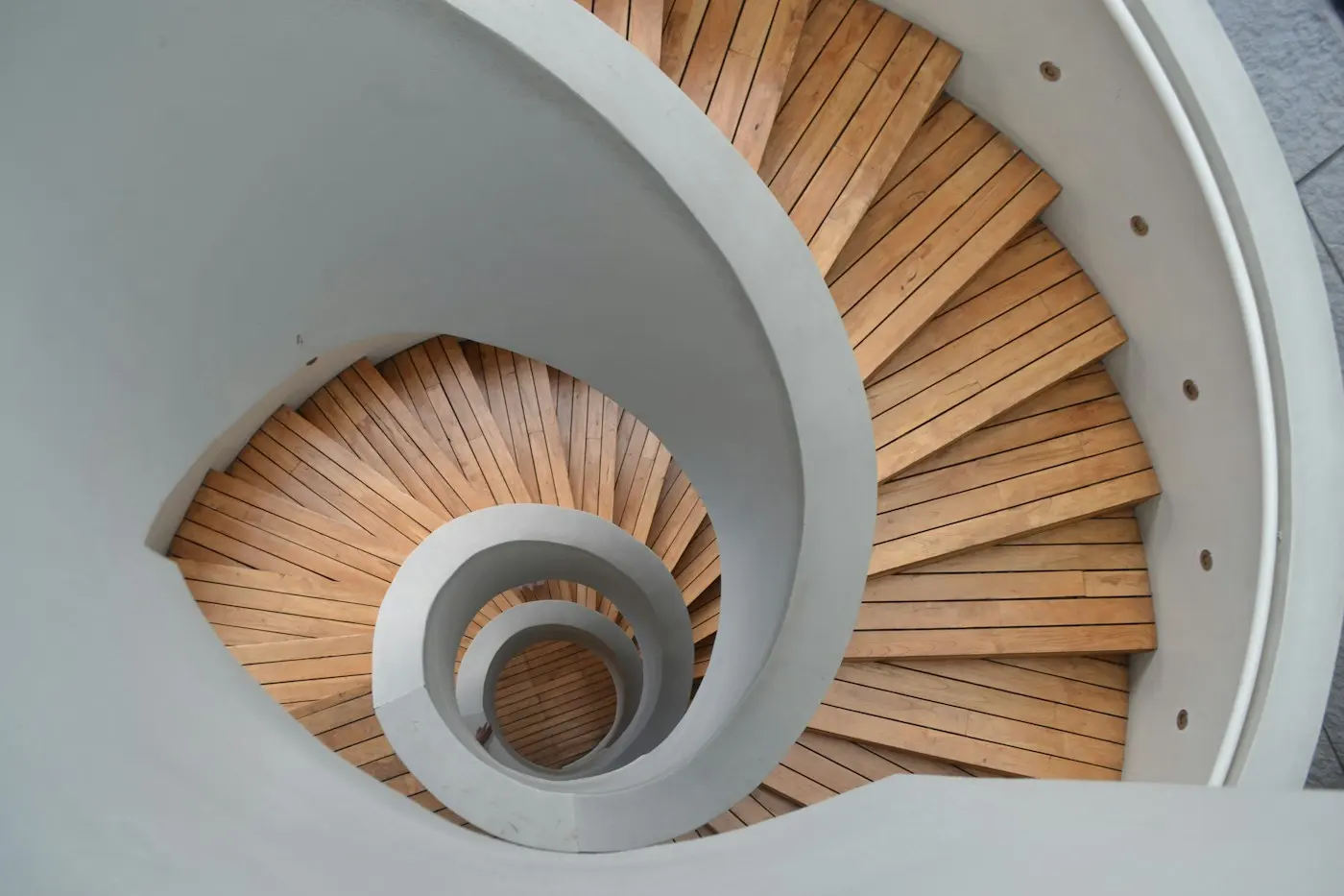 Escalier en colimaçon vu d’en haut