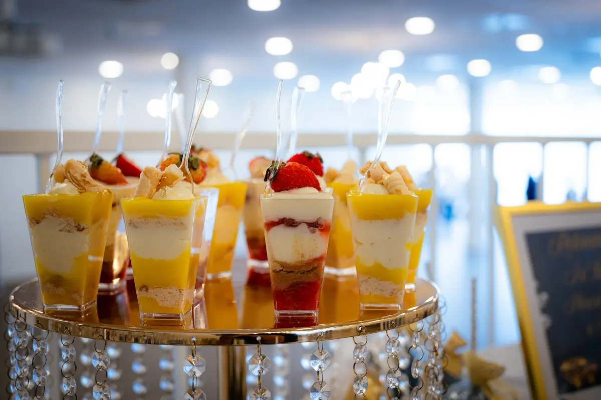 Verrines de fruits et de crème